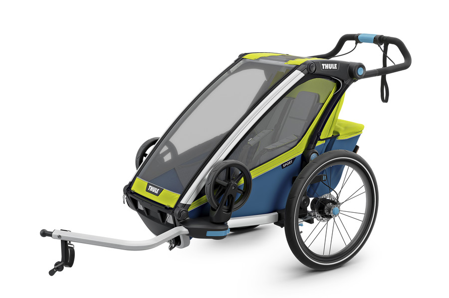 Одноместная коляска прицеп Thule Chariot Sport1 Chartreuse